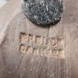 Beautiful bowl (composed of 3 bowls) with orange/red glaze inside