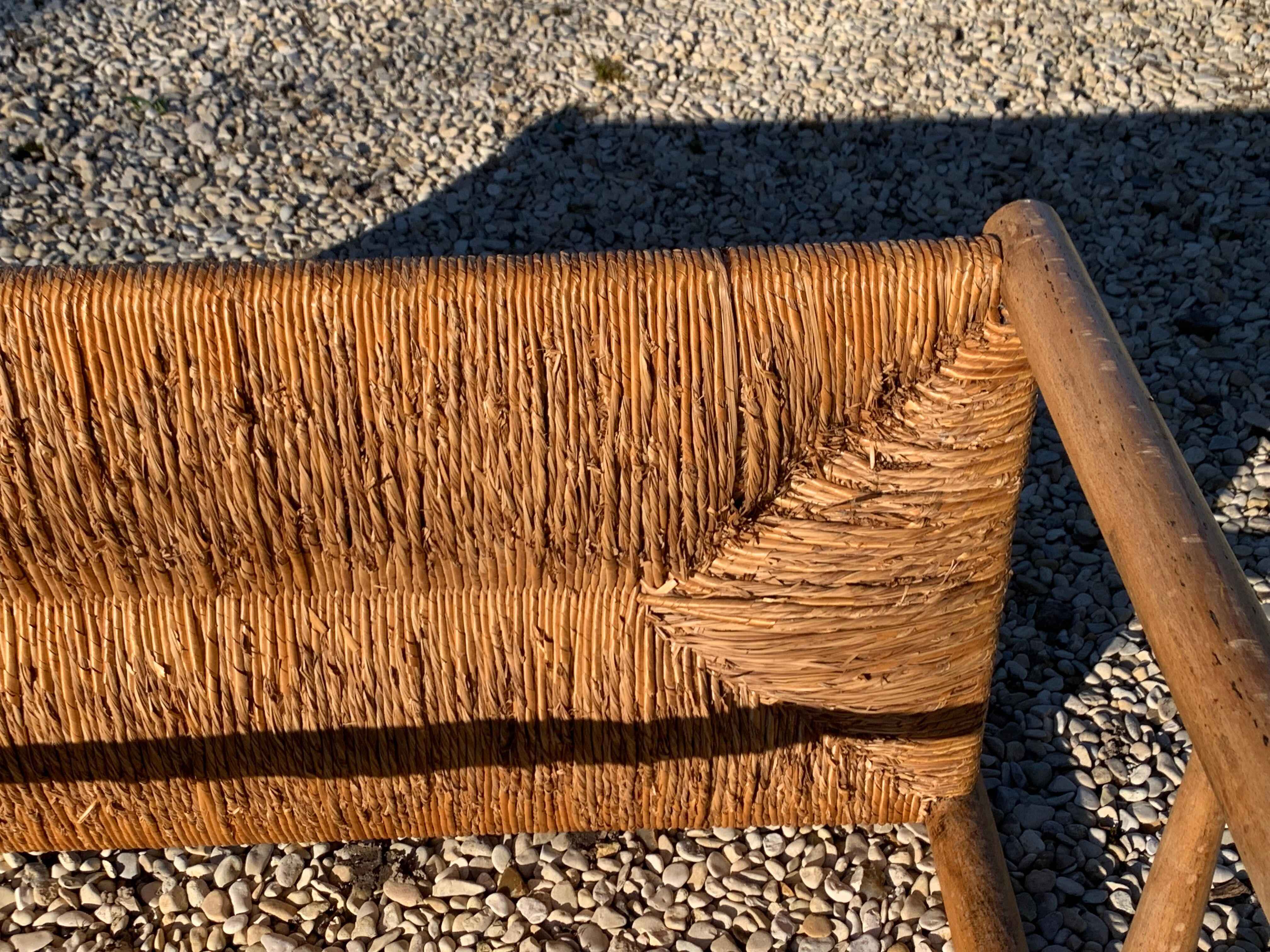 Wooden mulched bench, 3 seats, 50s