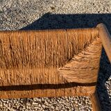 Wooden mulched bench, 3 seats, 50s
