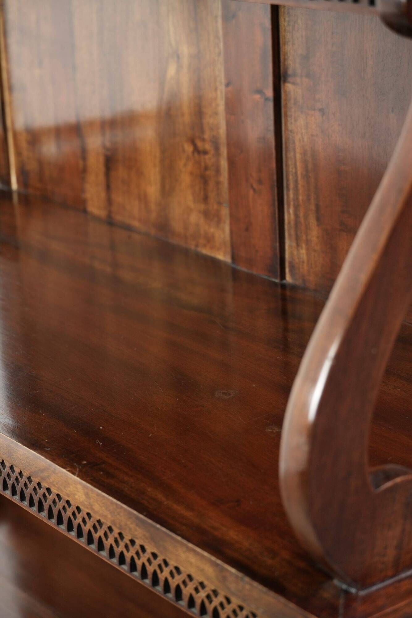 Elegant wooden  bookcase with a classic English look from the 20th century