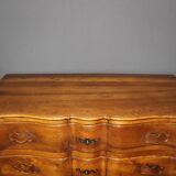 Eighteenth-century walnut crossbow commode.