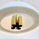 Glashütte Limburg Mushroom Pendant Light in Opal Glass and Brass
