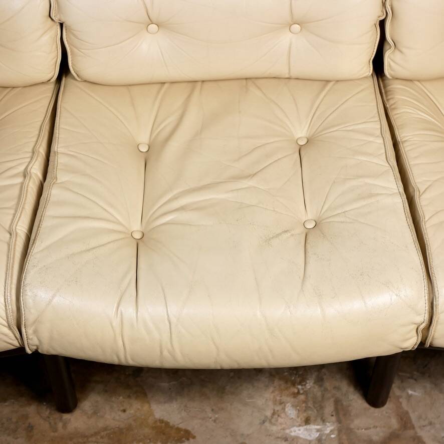 Scandinavian leather sofa by Sven Ellekaer for Coja, 1970