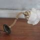Vintage wall light, bronze swan neck and tulip globe wall light