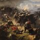 Great battle of the 19th century, painting signed H.P.