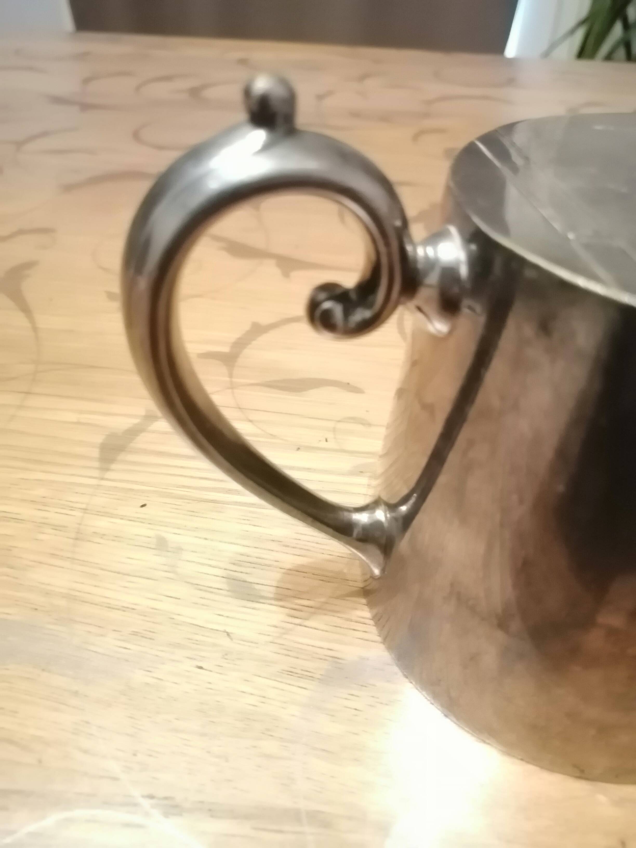 small silver-plated teapot