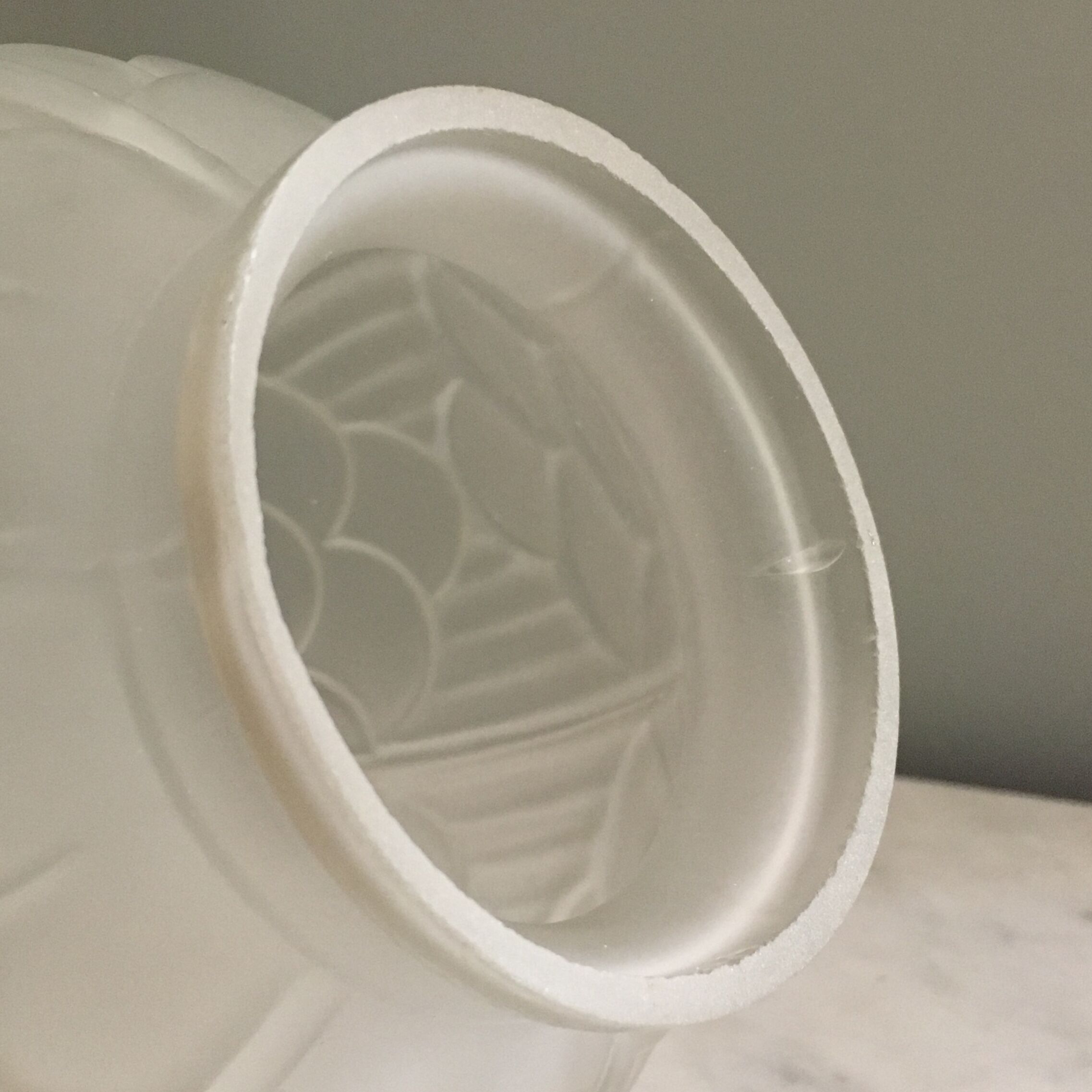 Art Deco frosted glass vase