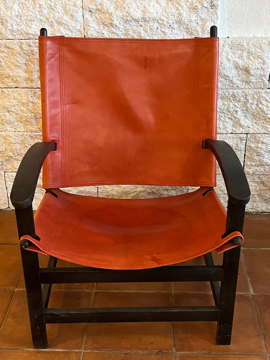 Vintage safari armchair