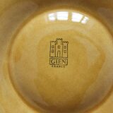 5 artichoke plates in earthenware in vintage Gien slurry