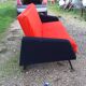 Vintage sofa red and black fabrics