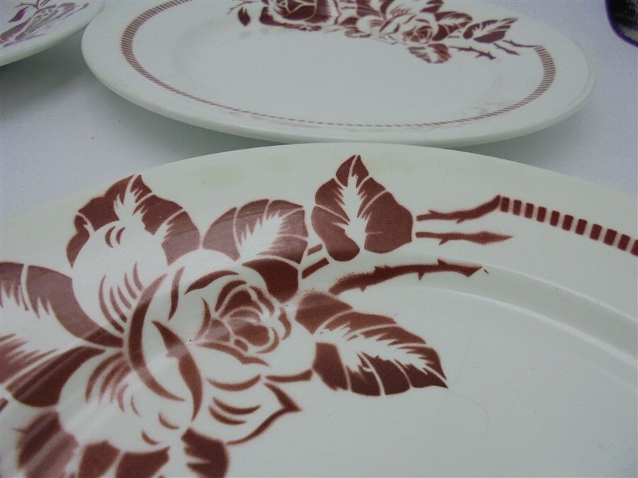 Service of 8 plates Digoin Sarreguemines