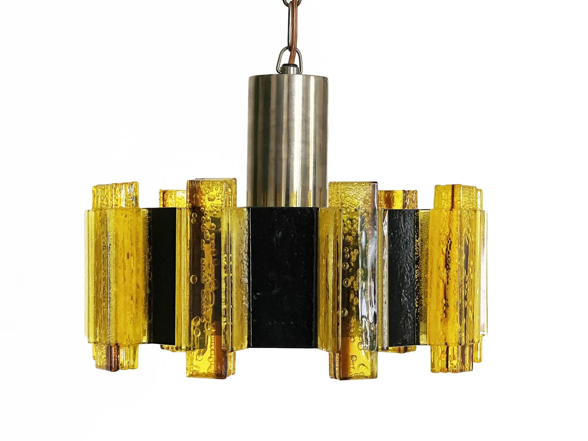 Acrylic pendant light/chandelier by Claus Bolby for CEBO Industri. Denmark 1960s