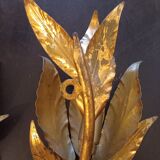 Pair of gold leaf sconces