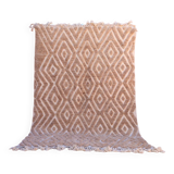 Moroccan Berber rug dark beige relief patterns