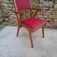 Fauteuil en hêtre et skaï