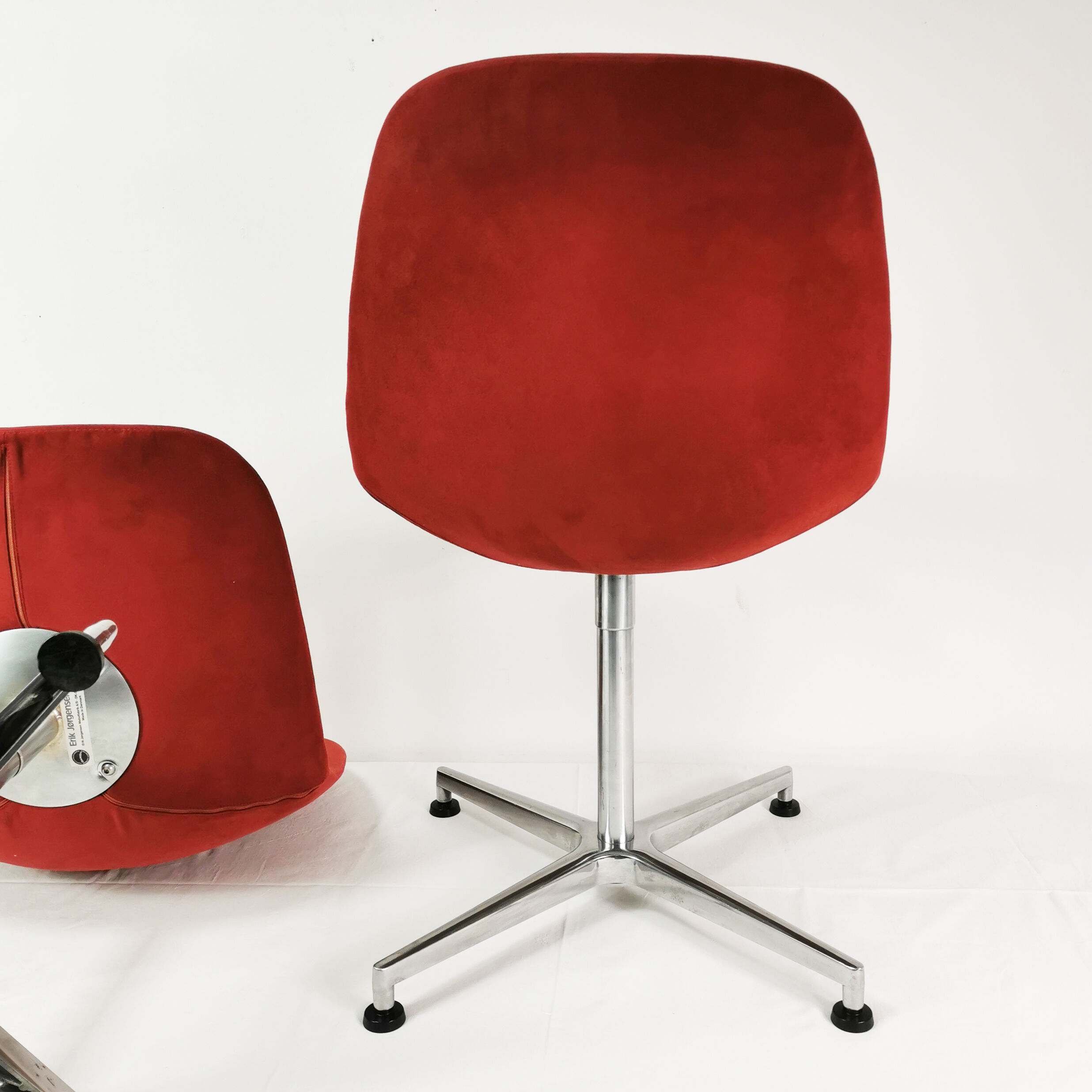 Set of 6 chairs "Eyes", designed by J.Foersom & P.Hiort-Lorenzen, for Erik Jorgensen, Denmark