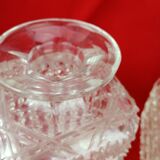 Paire de carafes en cristal de Baccarat ancien Diamant Pierreries
