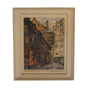 Painting on cardboard alley in Paris or Rouen