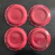 Set of 4 Provençal burgundy plates