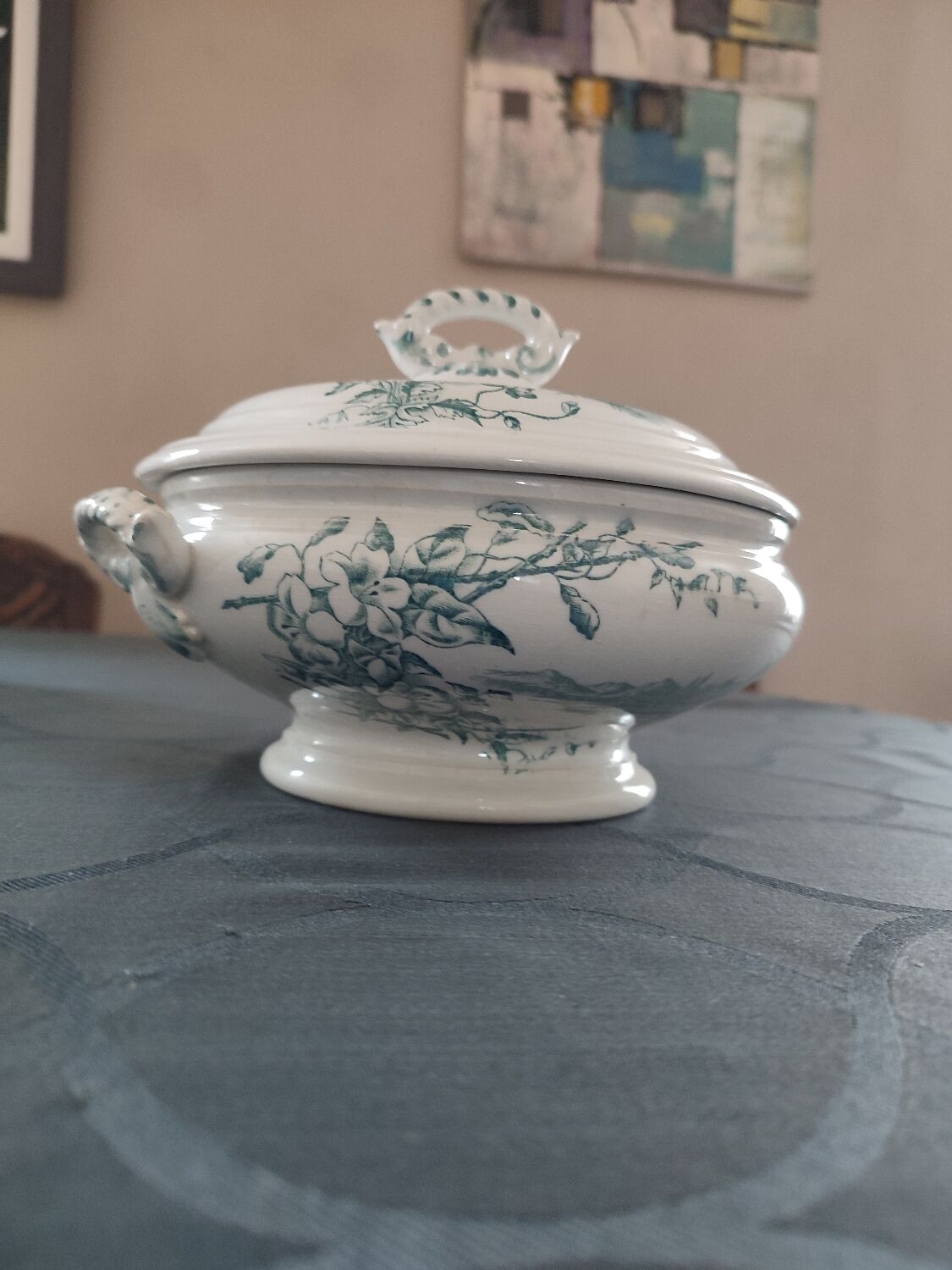 Small old tureen Terre de fer Bertin Tissier
