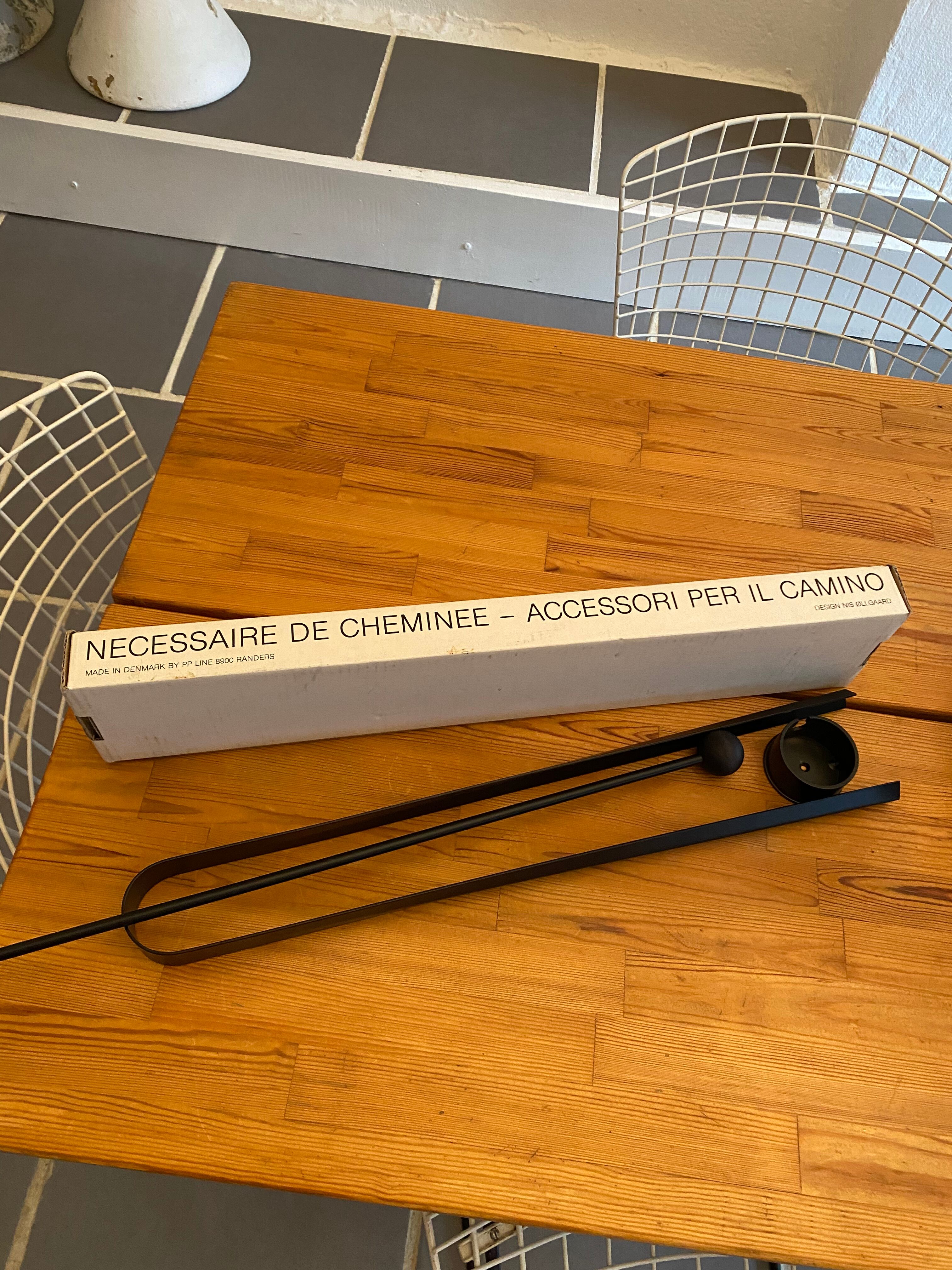 Design fireplace clamp Denmark vintage Nis Ollgaard