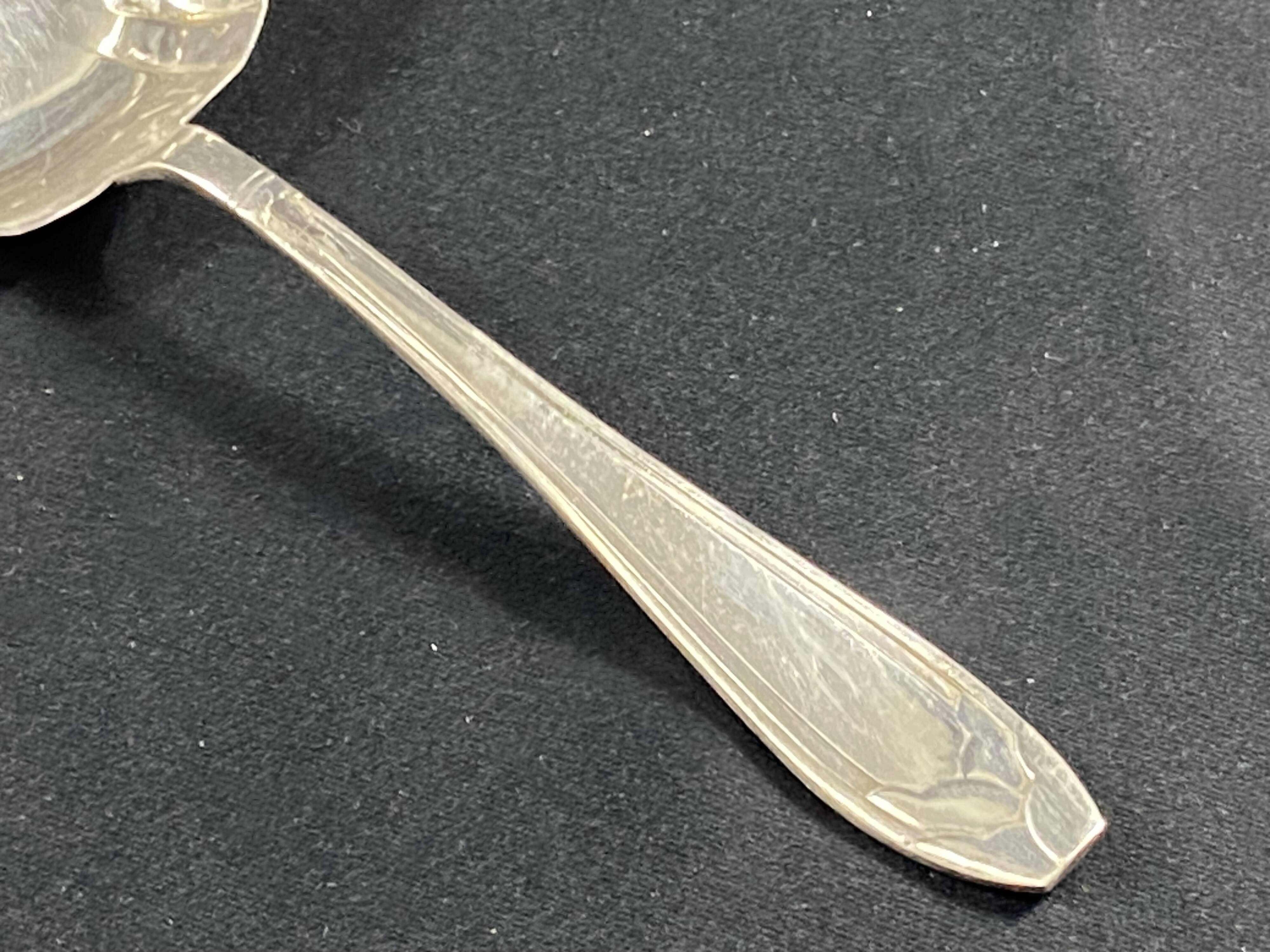 Art Deco Style Silver Metal Cream Ladle
