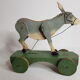 Old articulated toy to pull 27 cm, donkey, 1900