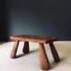 Brutalist Handcrafted Carved Oak Coffee Table, Belgium, 1960s