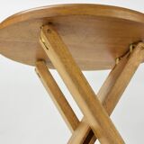 Folding wooden stool
