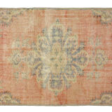 Anatolian handmade vintage rug 216 cm x 138 cm