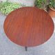 Wooden Dining Table with Round Top, 1950s