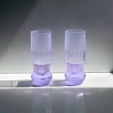 6 Alexandrite Longdrink Glasses Space Age 1970s