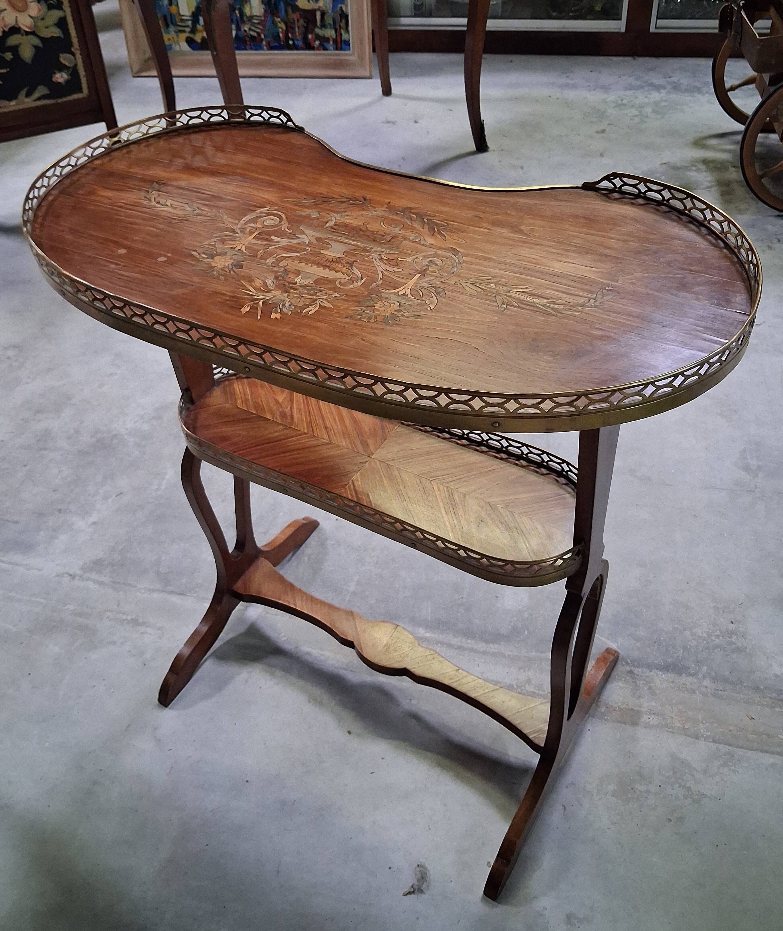 Art Nouveau two-tier tea table