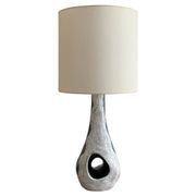 Asymmetrical ceramic lamp Vallauris France 1950, signed, unique