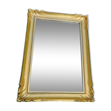 Vintage rectangular mirror in gilded wood h49 xl35
