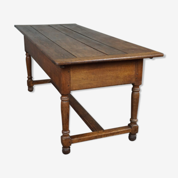 Antique table with storage space under the tray