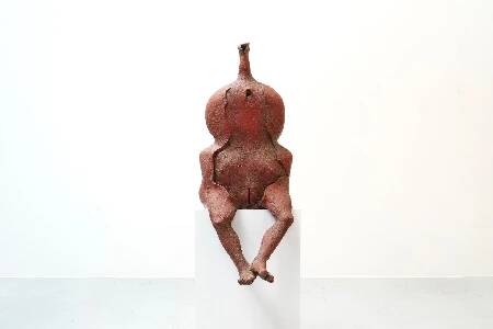 Yves Rhayé, XL Biomorphic Terracotta Sculpture