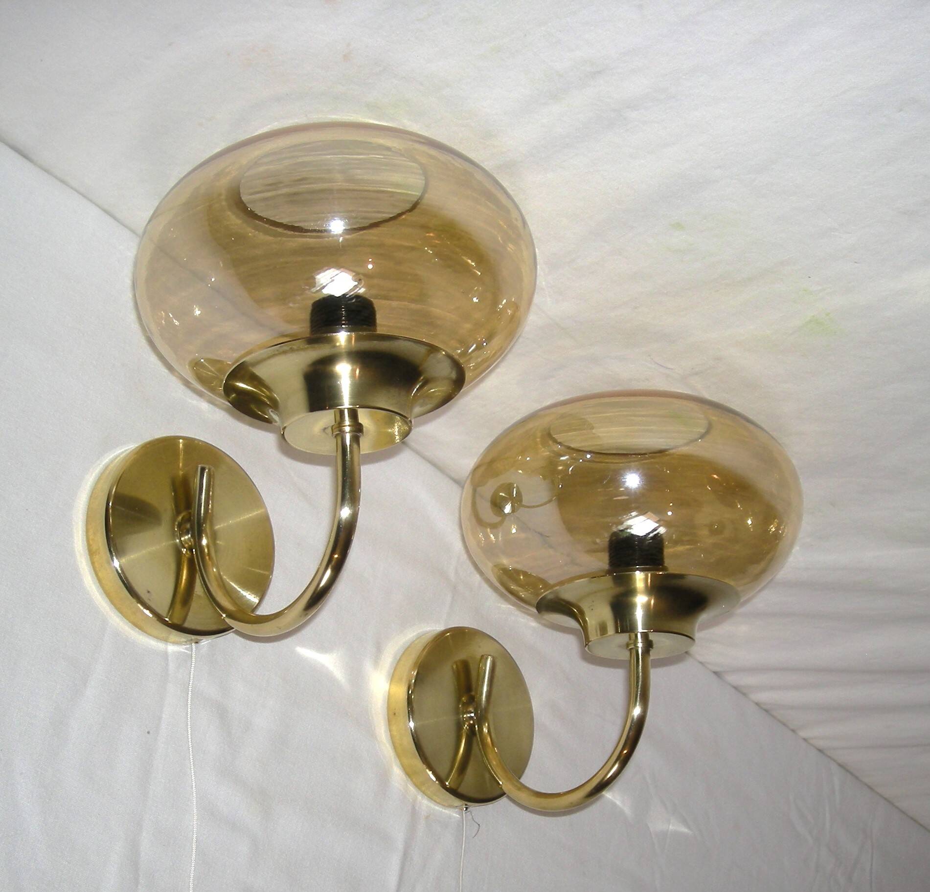 pair of wall lights from the 1970s