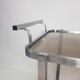 Service trolley brushed steel and 70s smoked glass