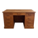 Large executive desk in solid oak – 9 drawers – English style – 130 cm