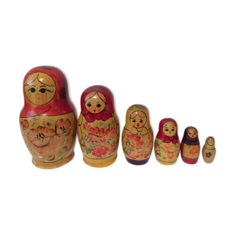 Vintage ancient Russian Matriochka dolls