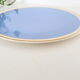 Blue ceramic dish and golden edges, Villeroy and Boch, vintage