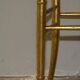 Spencer family gilded wooden bergère bench chair