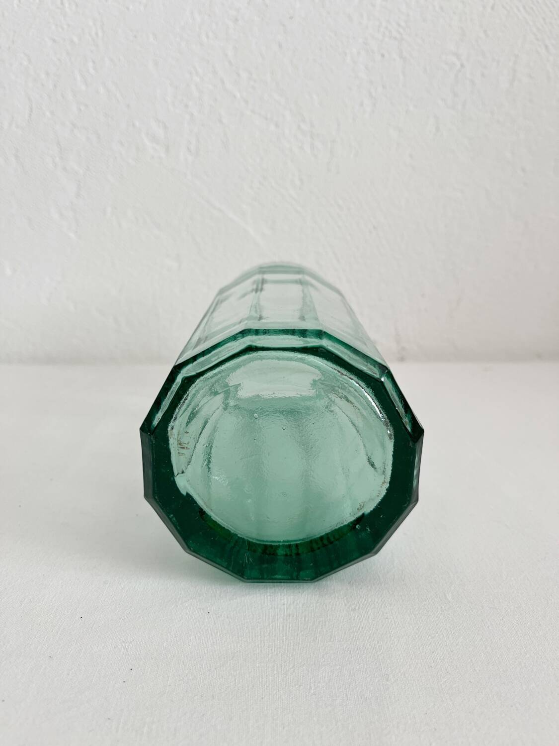 Vintage faceted glass jar vase