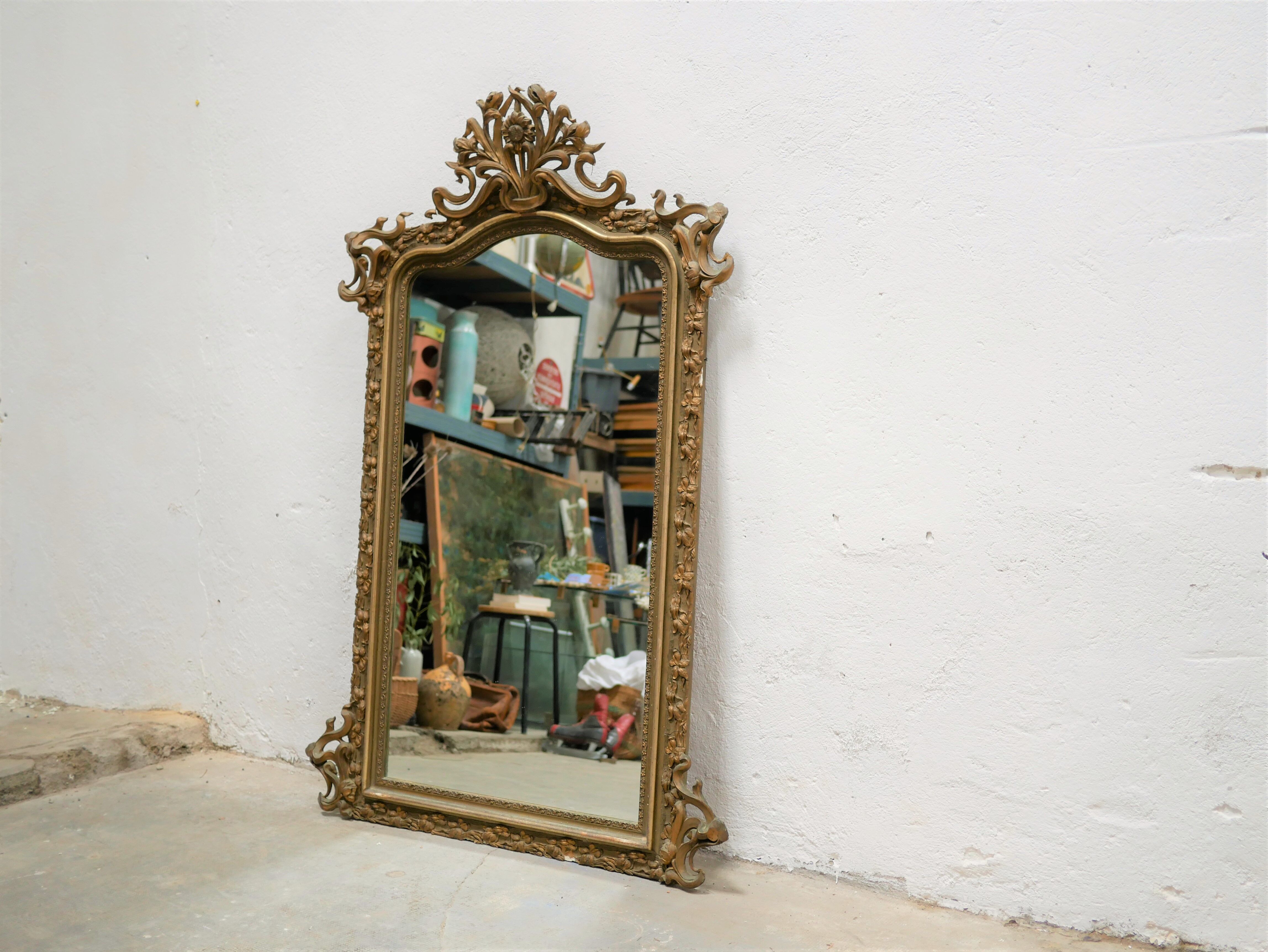 Old Louis XV style mirror - 158cm x 107cm