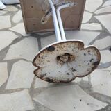 Garden or bistro table with steel and fiberglass base and top, circa 1970