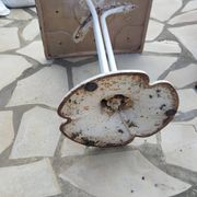 Garden or bistro table with steel and fiberglass base and top, circa 1970