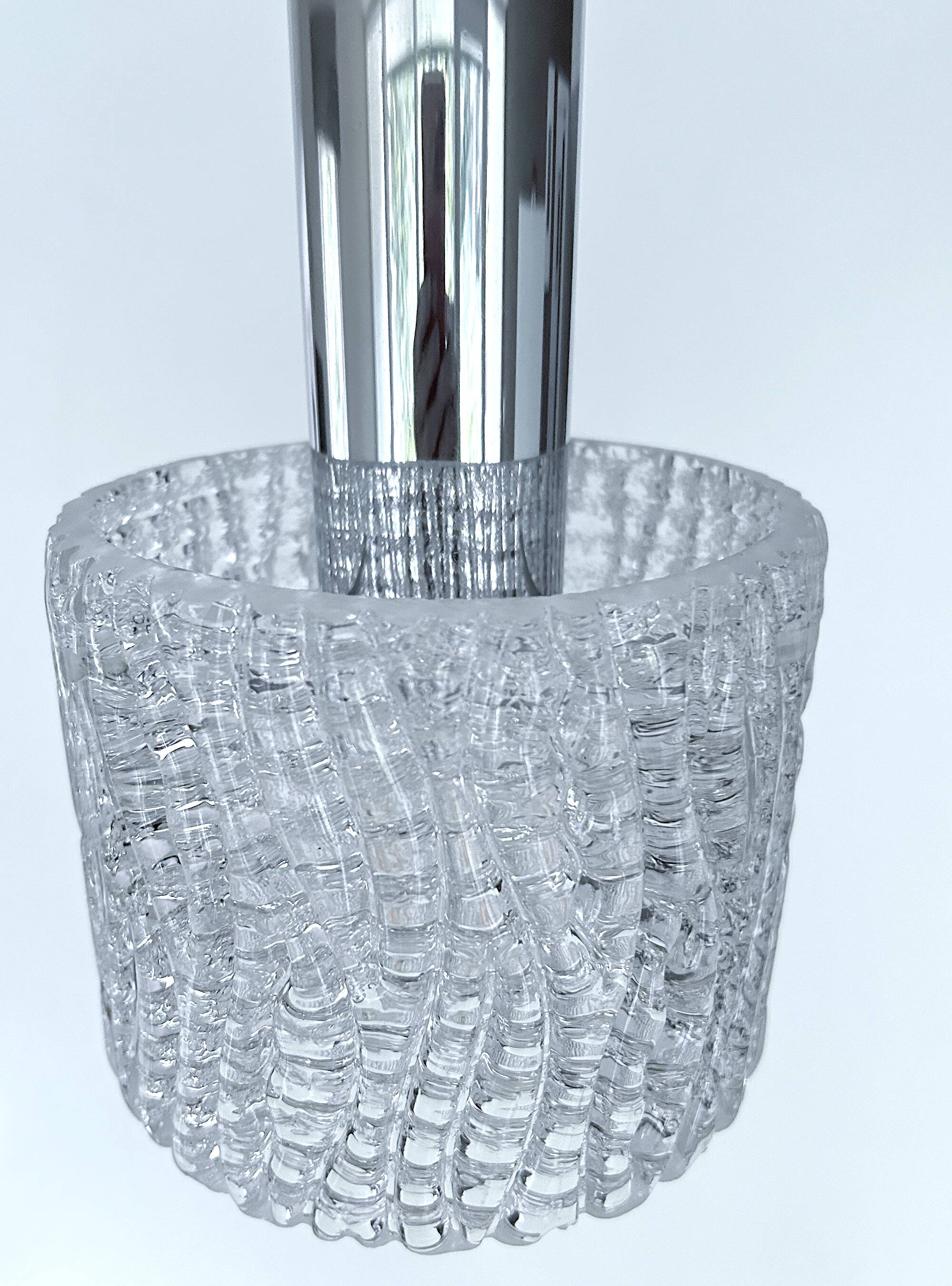 Set of 3 Vintage Murano Glass Pendant Lights