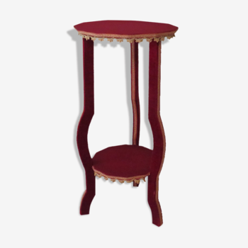 Original vintage side table with velvet upholstery, Italy 1950-1960