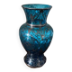 Ancient Venice vase in blown glass enamelled Murano decoration in silver